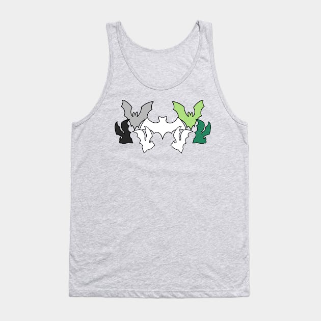 Pride Bats Aromantic Tank Top by FilthyAnimals